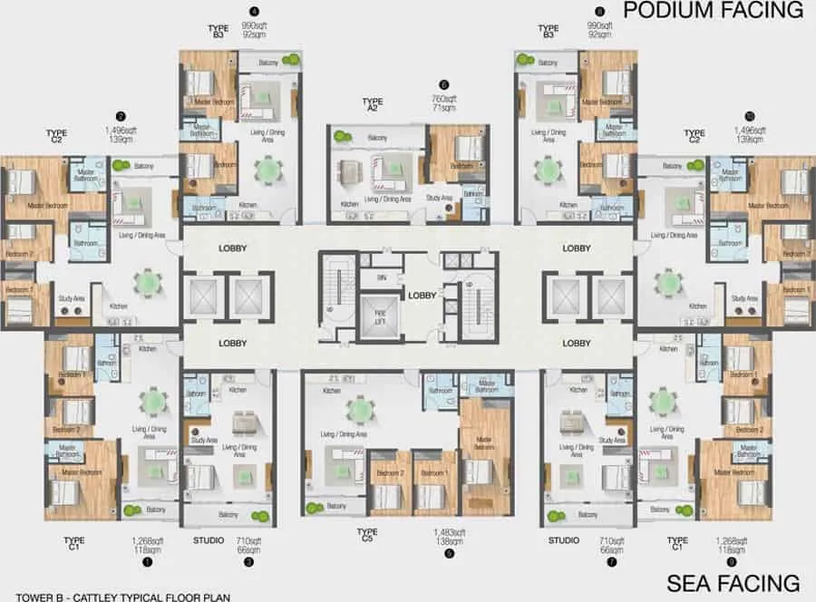 Cattley Floor Plan @ Green Haven Permas Jaya Johor