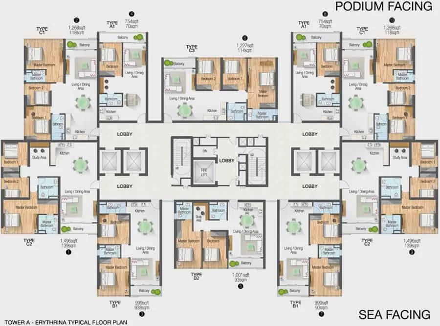 Erythrina Floor Plan @ Green Haven Permas Jaya Johor
